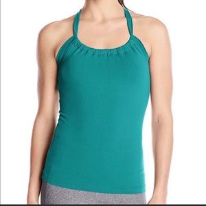 PRANA Quinn Chakara Yoga Top in Drgonfly Teal size Small
